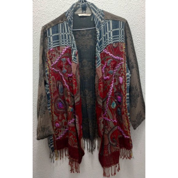 Soft Surroundings Juliette Fringe Wool Cardigan 3X - Picture 10 of 13